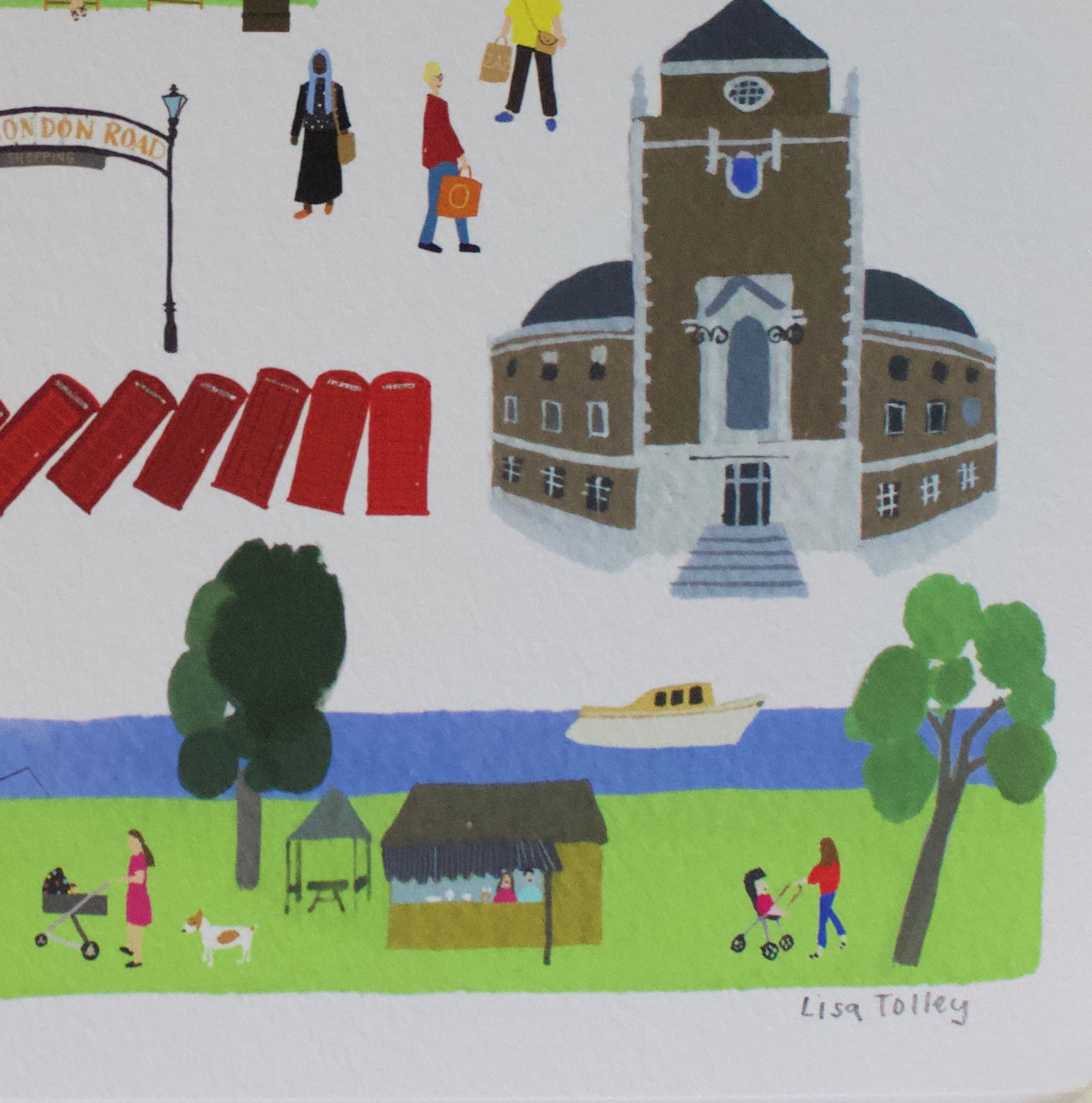 Kingston Upon Thames Fine Art Print Lisa Tolley Artist and Illustrator