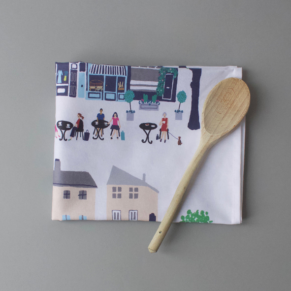 French Table tea towel notecard image website