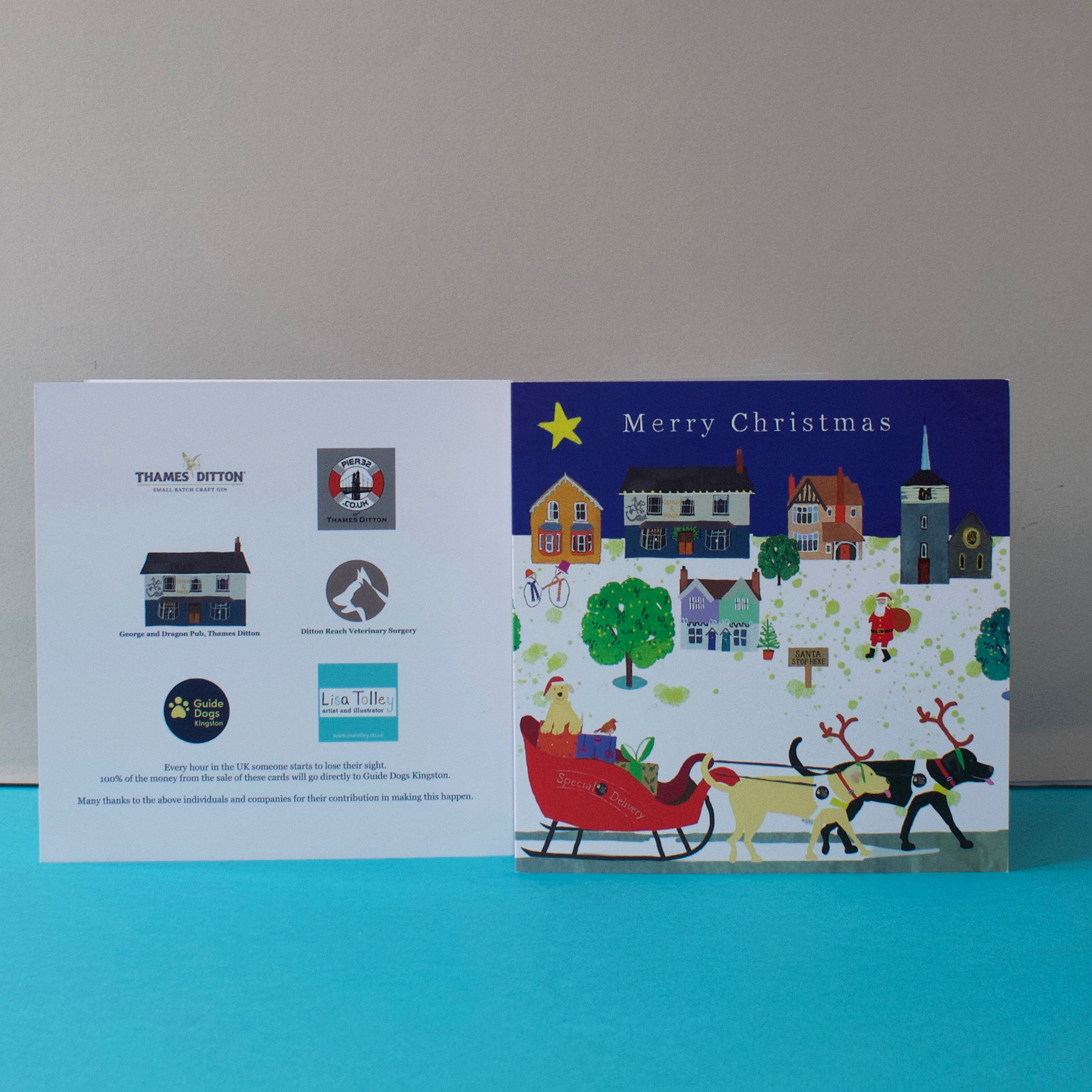 Guide Dogs Kingston Charity Christmas Cards Pack of 5